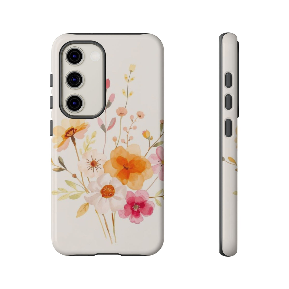 Boho Chic Watercolour Flower Pattern Phone Case - Multicolor Phone Case - Samsung Galaxy S23 / Glossy