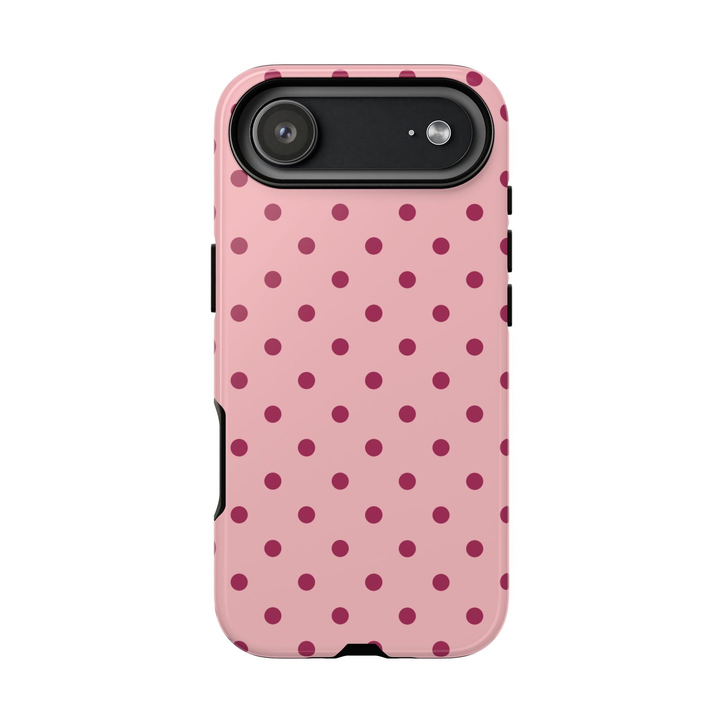 Pink with Red Dot Pattern Phone Case
