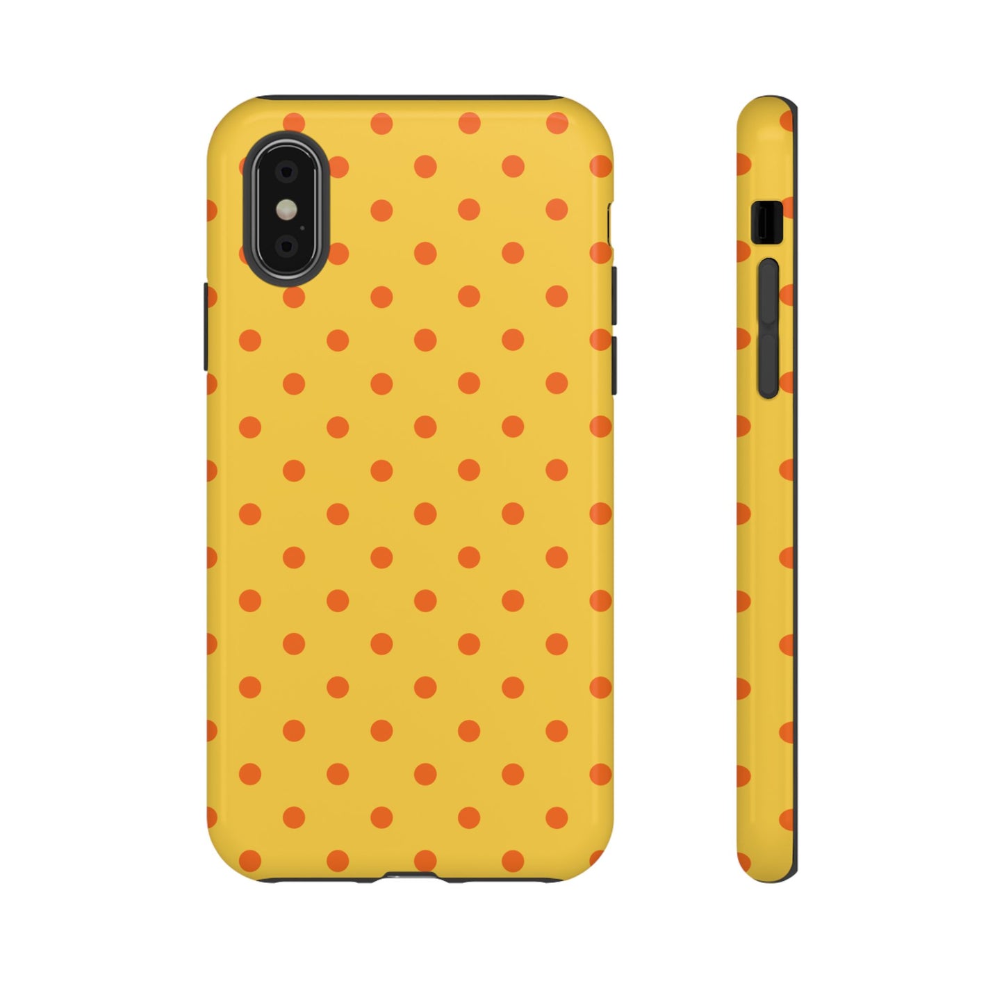 Trendy Yellow & Orange Dot Pattern Phone Case