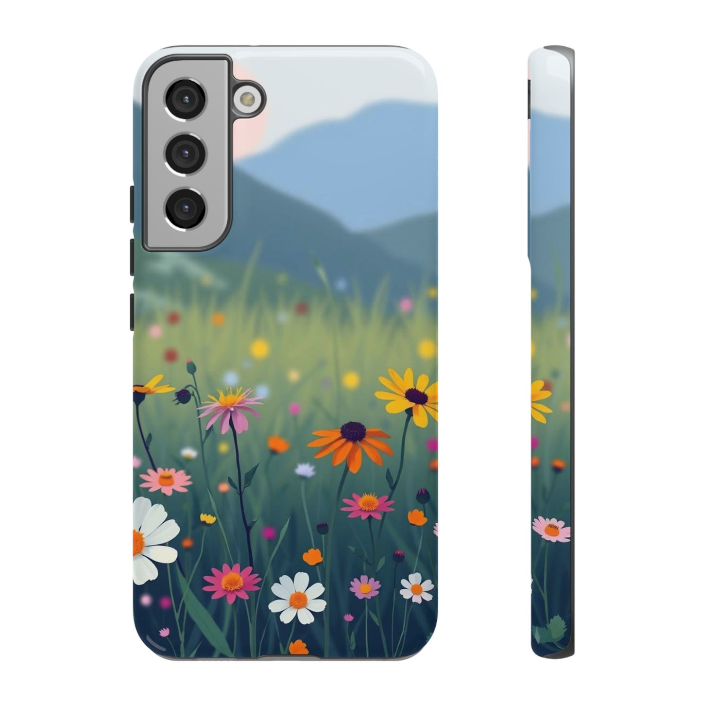 Samsung Galaxy S22 Plus / Glossy Phone Case - Vibrant Meadow Design Phone Case