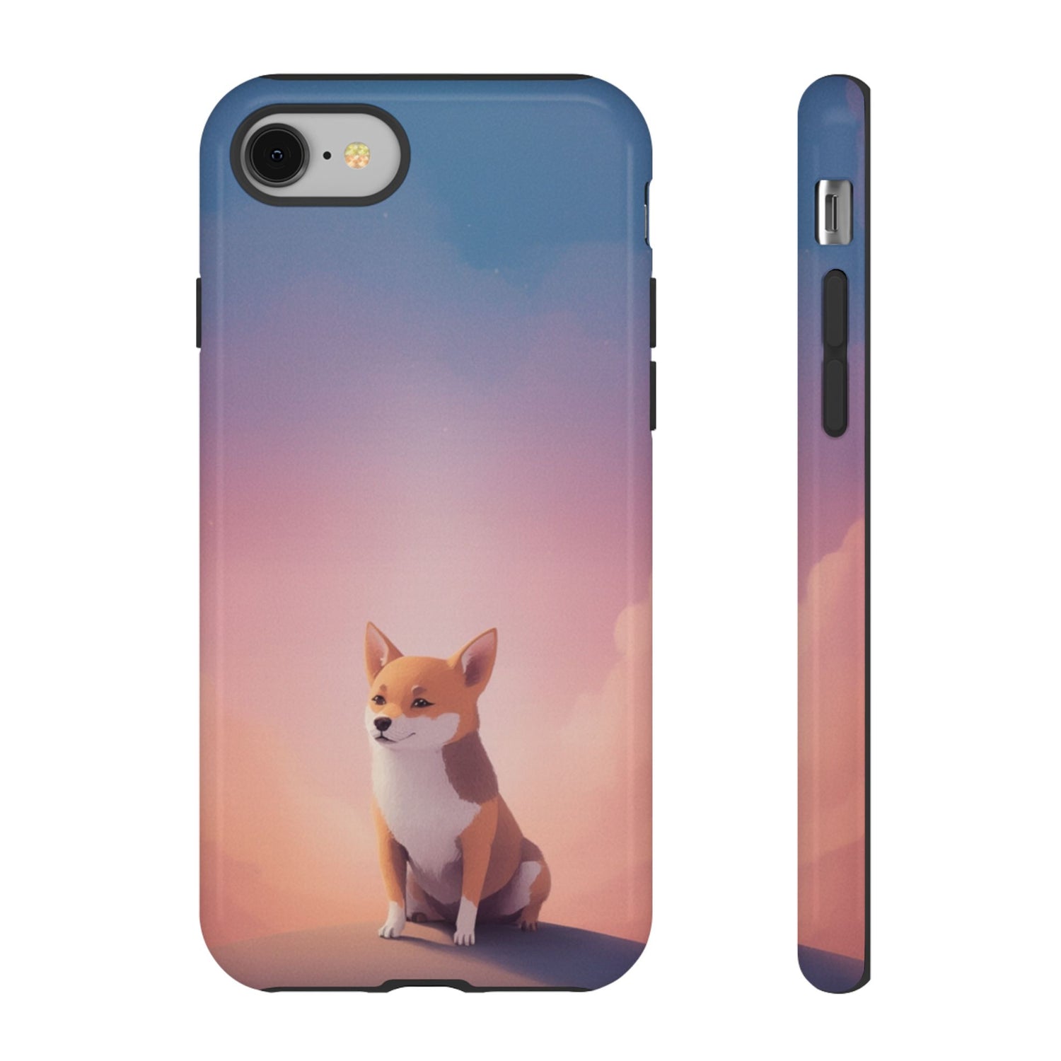 iPhone 8 / Glossy Phone Case - Cute Dog & Cloud Design ’Good Doggo’ Phone Case