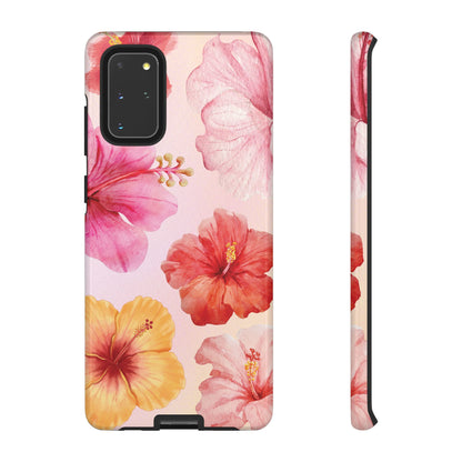 Samsung Galaxy S20+ / Glossy Phone Case - ’Pink Hibiscus Pattern #1’ Phone Case