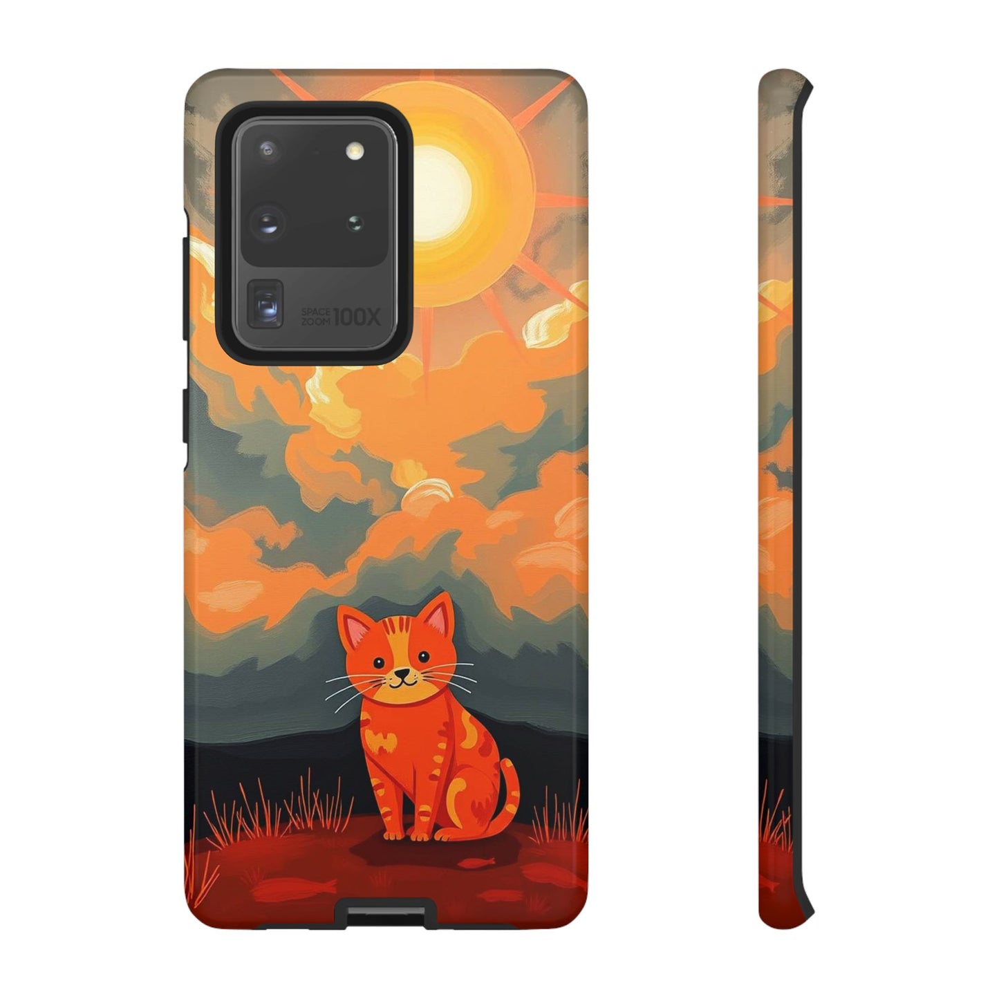 Acrylic Painting Style Cat Design Phone Case