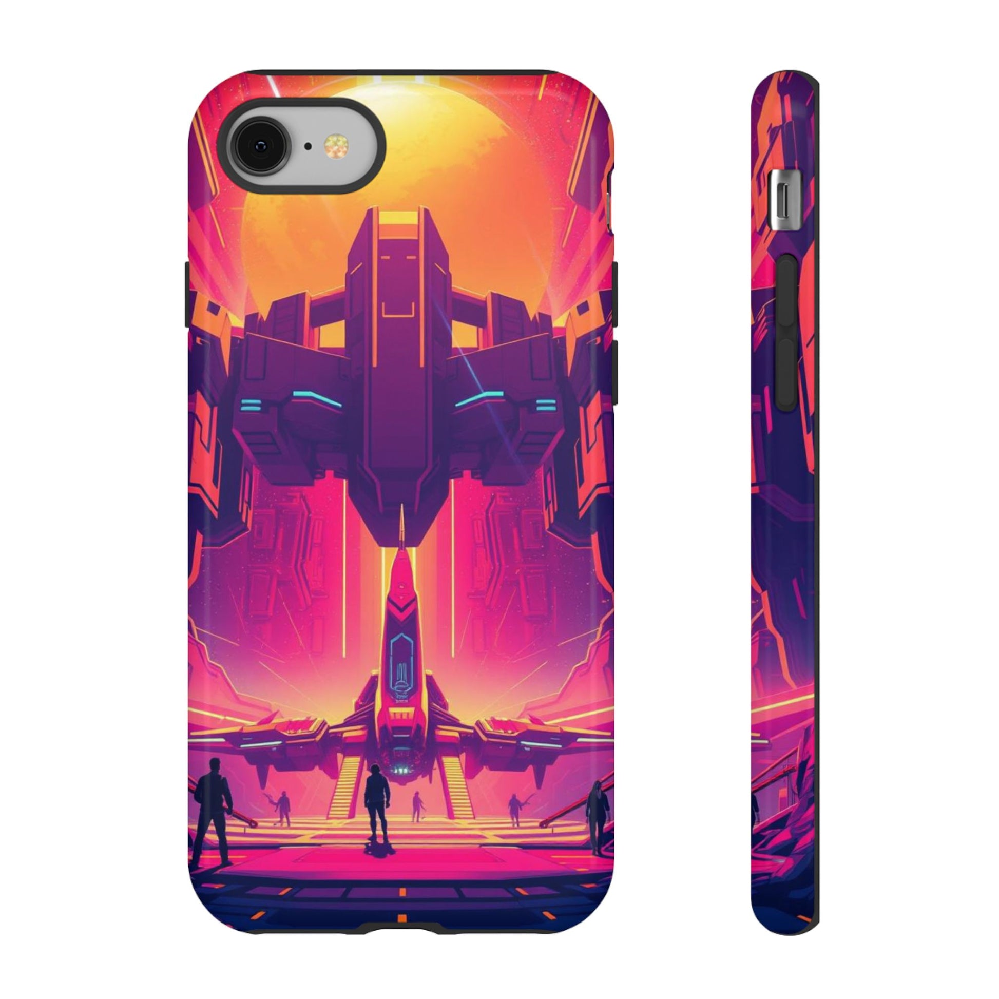 Alien Landing Pad Design Phone Case - Multicolor Phone Case - iPhone 8 / Glossy