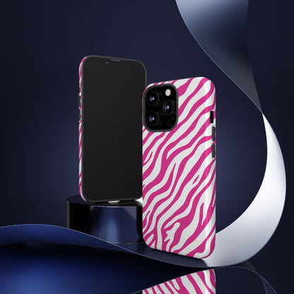 Stylish Hot Pink Zebra Print Phone Case