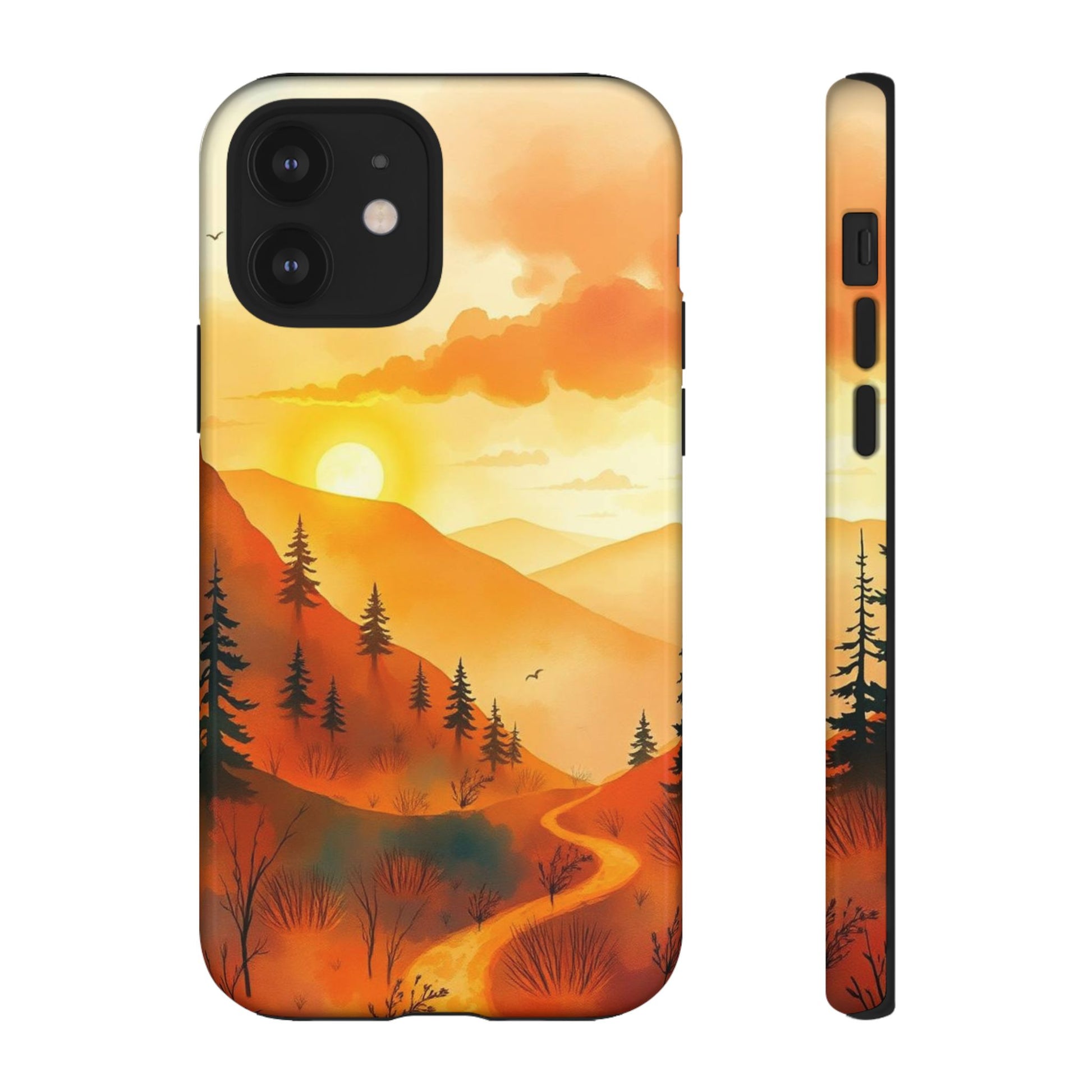 Golden Sunset Design Phone Case - Multicolor Phone Case - iPhone 12 / Glossy