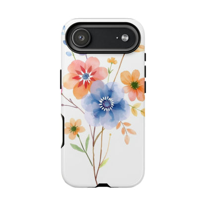 iPhone 17 Air / Glossy Phone Case - Boho Chic Watercolour Bouquet Pattern Phone Case