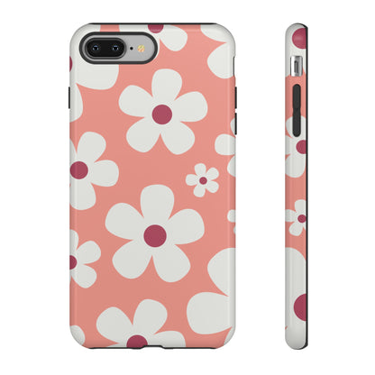 Cute Pink Daisy Pattern #2 Phone Case - Pink Phone Case - iPhone 8 Plus / Glossy