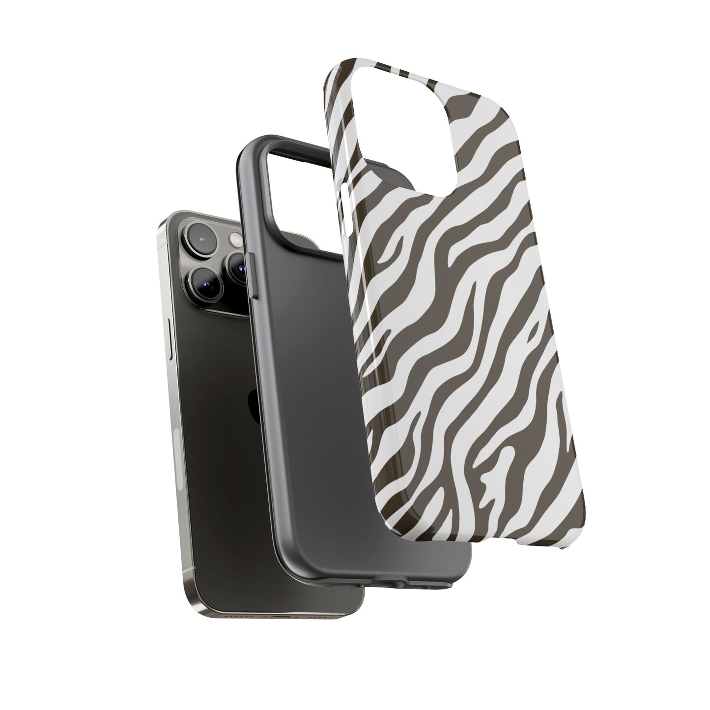 Stylish Mocha Zebra Print Phone Case