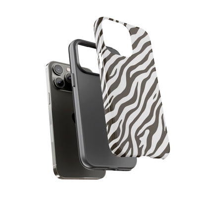 Stylish Mocha Zebra Print Phone Case