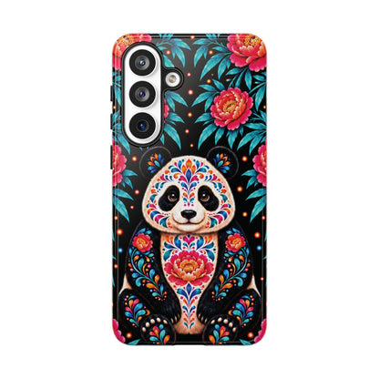 Cute Pink and Turquoise Calavera Panda Phone Case - Multicolor Phone Case - Samsung Galaxy S26 Plus / Glossy
