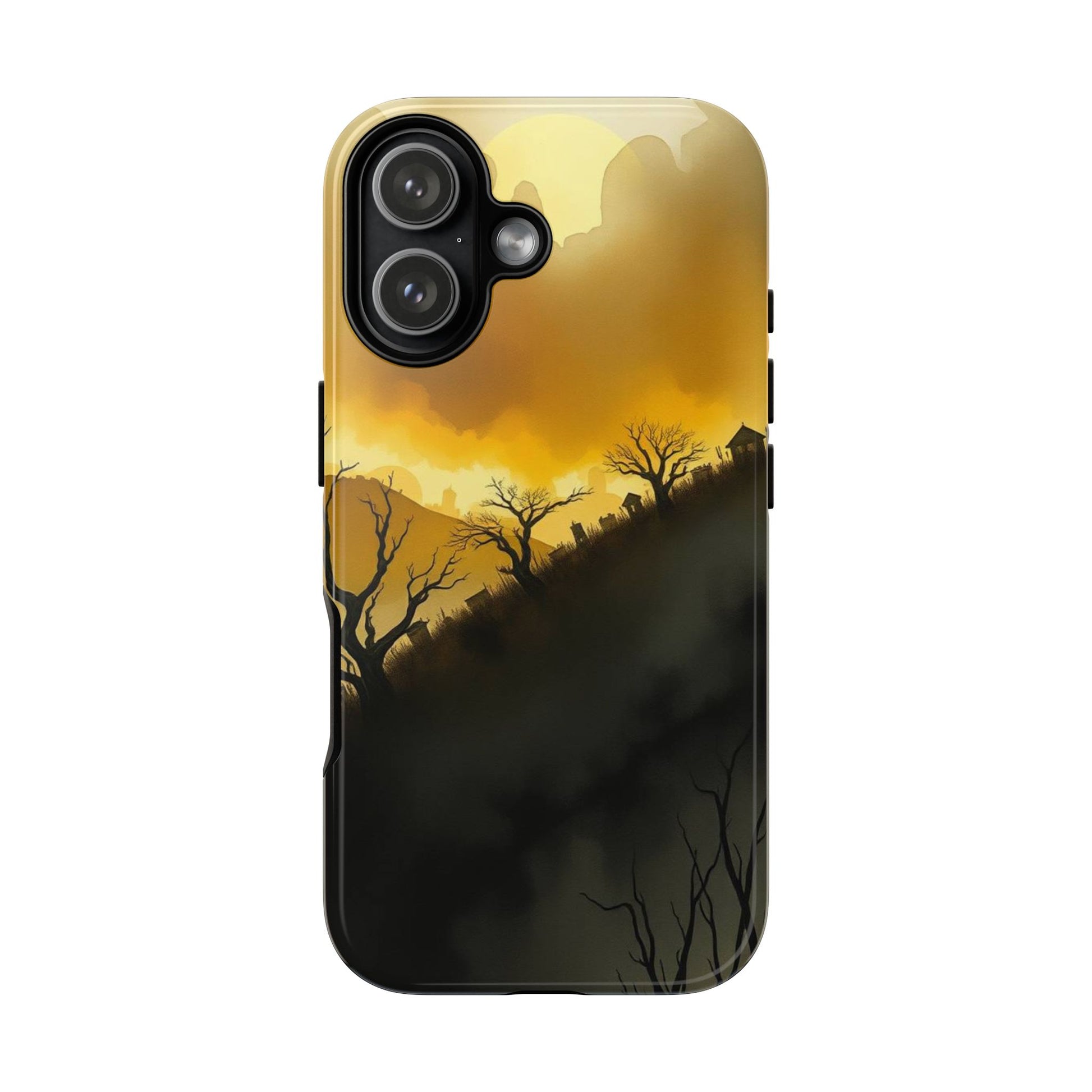 iPhone 17 / Glossy Phone Case - Eerie Graveyard Watercolour Design Phone Case