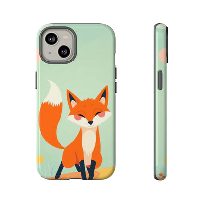 iPhone 14 / Glossy Phone Case - Happy Fox Design Phone Case