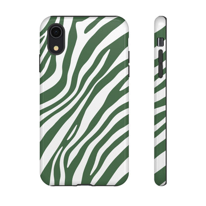 Modern Sage Zebra Print Phone Case