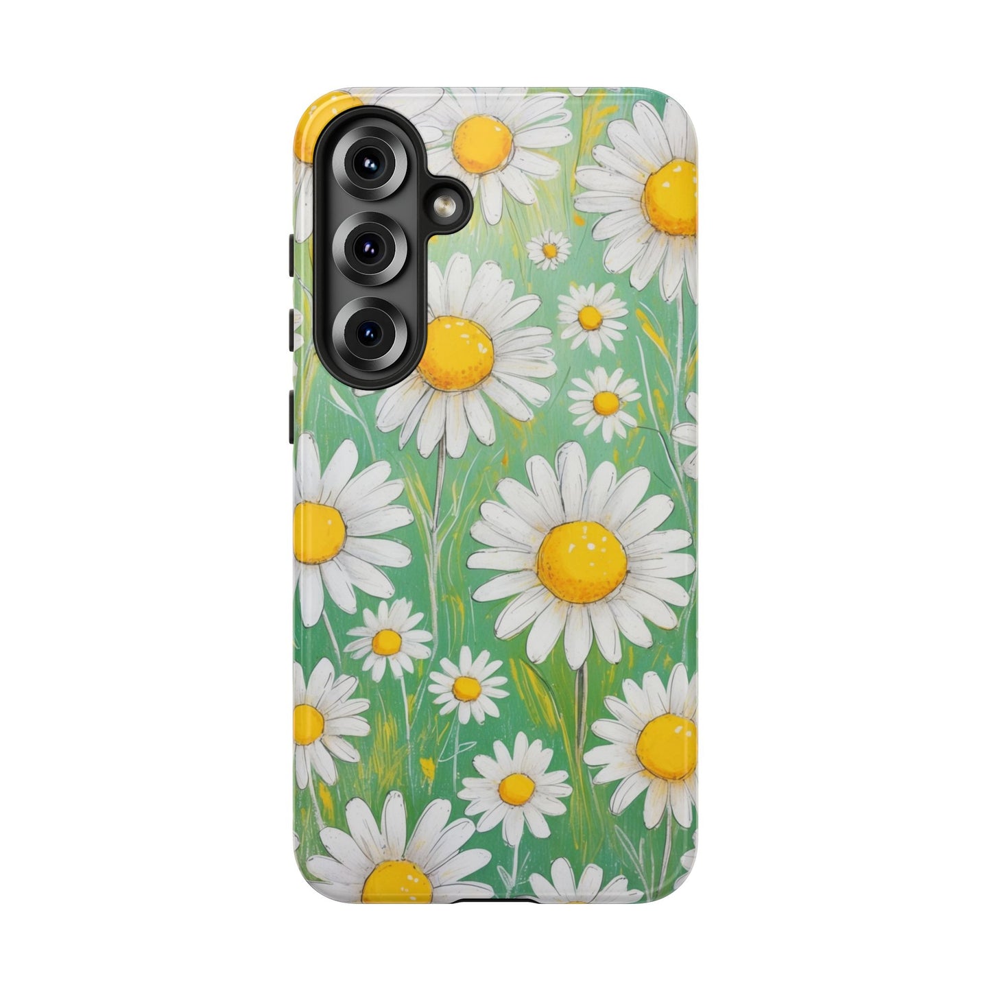 Samsung Galaxy S25 Plus / Glossy Phone Case - Daisies Floral Pattern 4 Phone Case