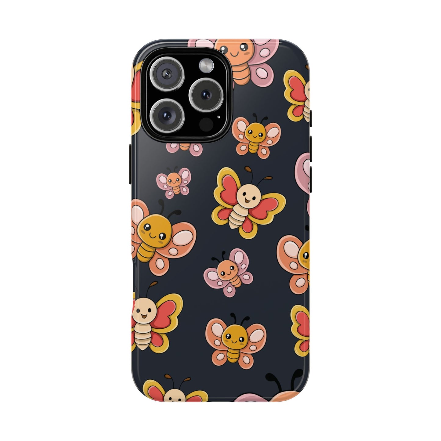 Grey Butterfly Sticker Design Phone Case - Grey Phone Case - iPhone 16 Pro Max / Glossy