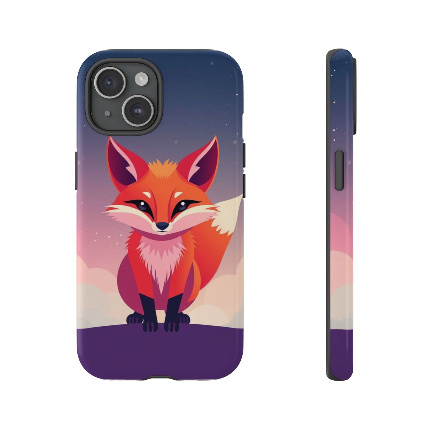 iPhone 15 / Glossy Phone Case - Pop Art Fox Design Phone Case