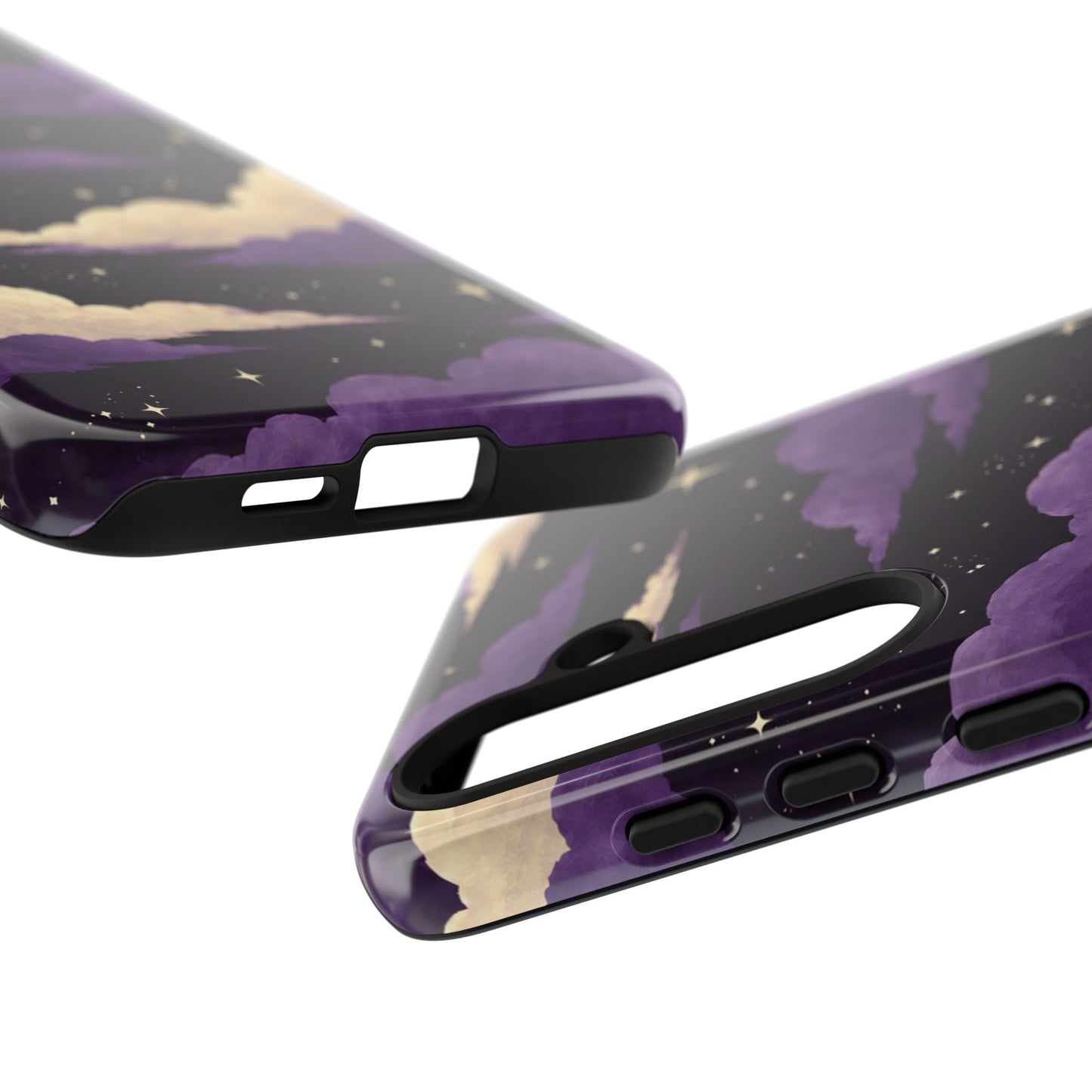 Illustrated Purple Clouds & Stars Phone Case
