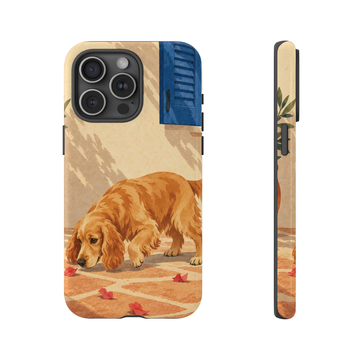 Cocker Spaniel Scent Trail Phone Case - Multicolor Phone Case - iPhone 15 Pro Max / Glossy