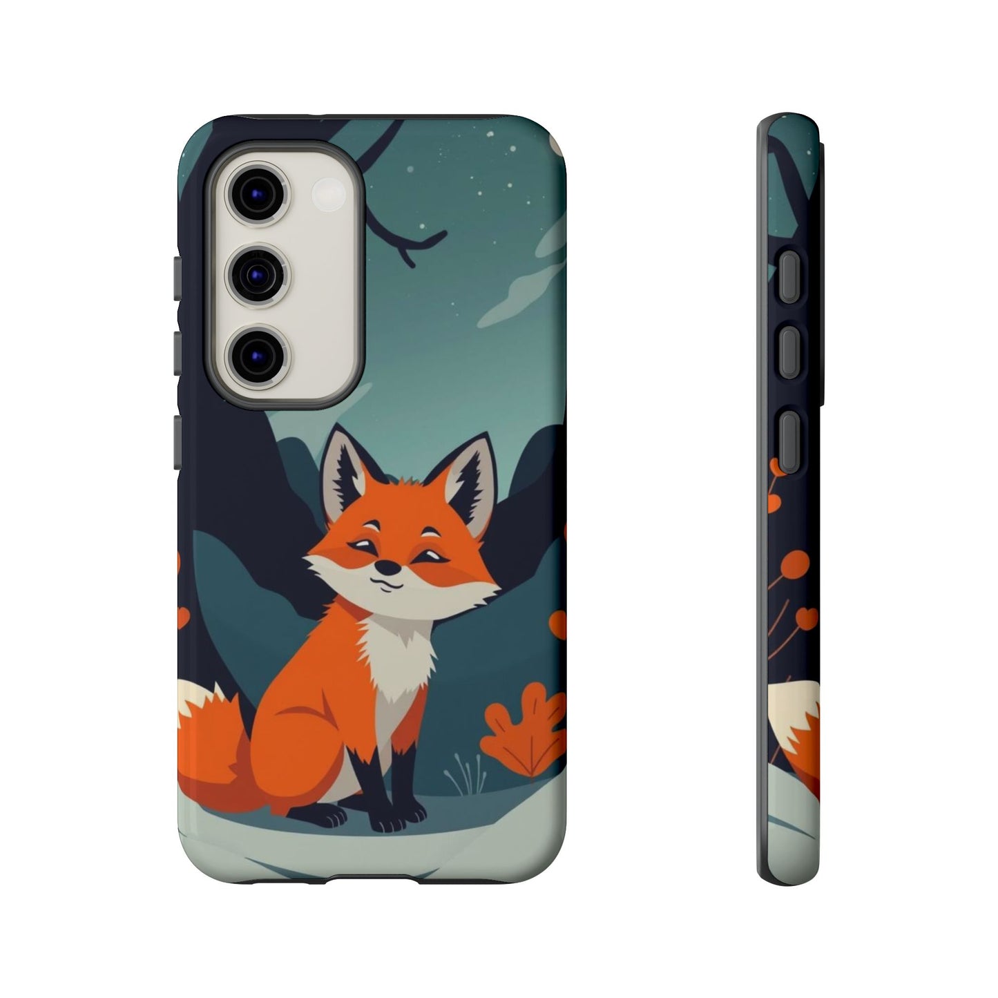Samsung Galaxy S23 / Glossy Phone Case - Cute Fox Design Phone Case