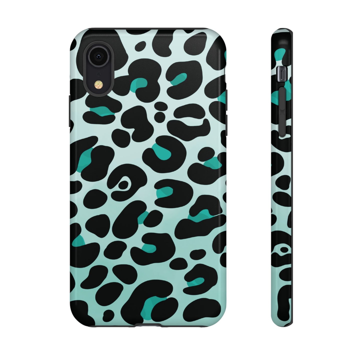 Cool Aqua Leopard Print Phone Case