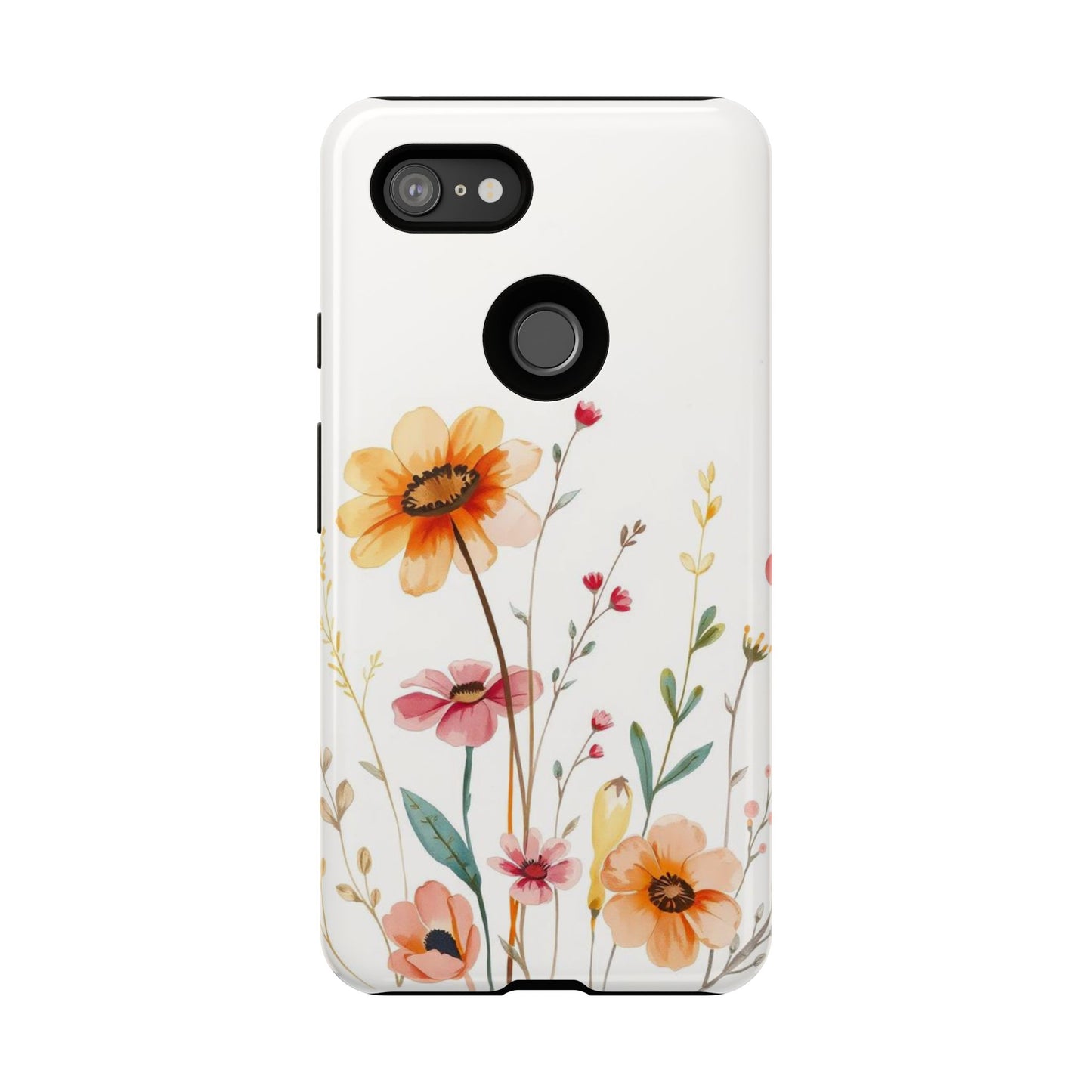 Boho Chic Watercolour Wild Blooms Pattern Phone Case
