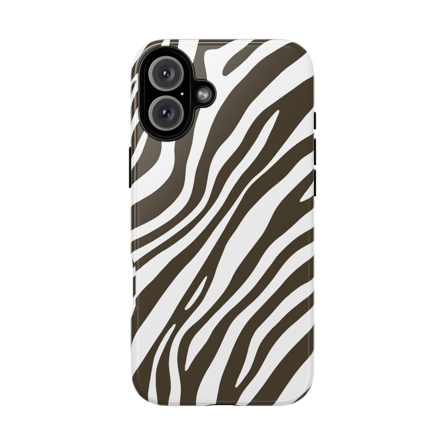 Modern Mocha Zebra Print Phone Case