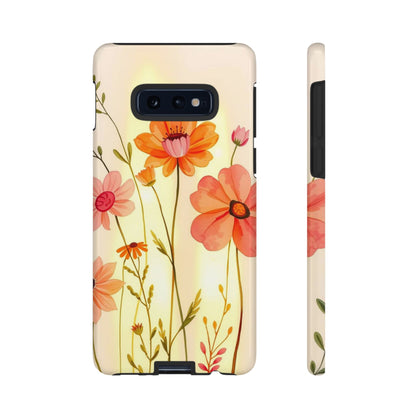Samsung Galaxy S10E / Glossy Phone Case - Watercolour Bunch of Wildflowers Design Phone Case