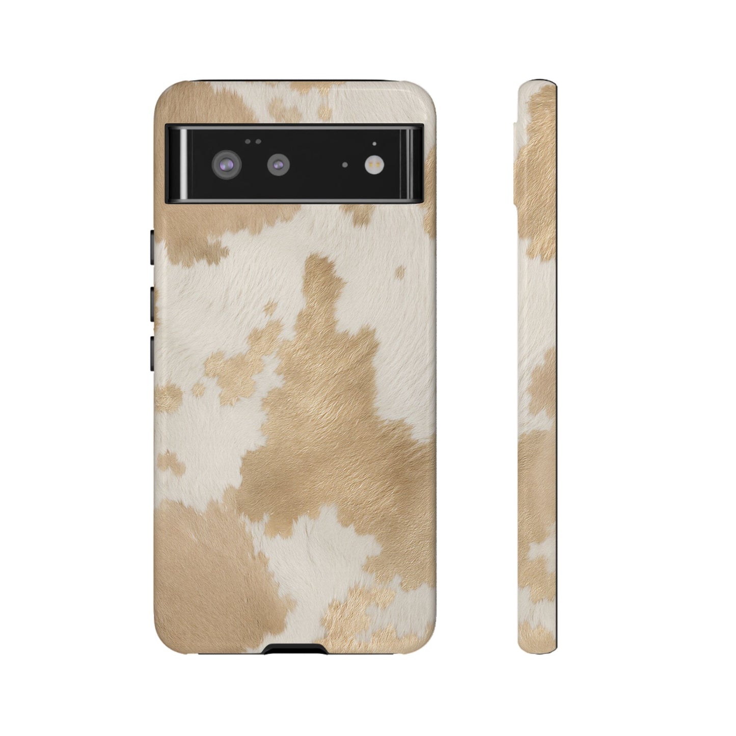 Elegant Champagne Cow Print Phone Case