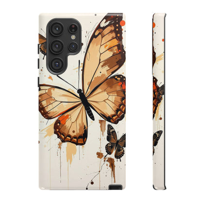 Samsung Galaxy S22 Ultra / Glossy Phone Case - Acrylic Style Butterflies Design Phone Case
