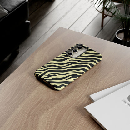 Stylish Neutral Zebra Print Phone Case