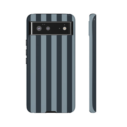 Dark Blue Stripe Pattern Phone Case - Blue Phone Case - Google Pixel 6 / Glossy