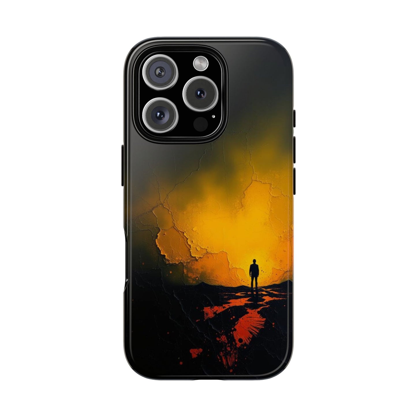 iPhone 16 Pro / Glossy Phone Case - Acrylic Mysterious Figure Phone Case
