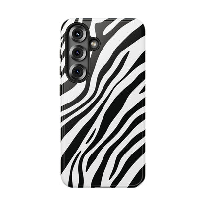 Modern Monochrome Zebra Print Phone Case