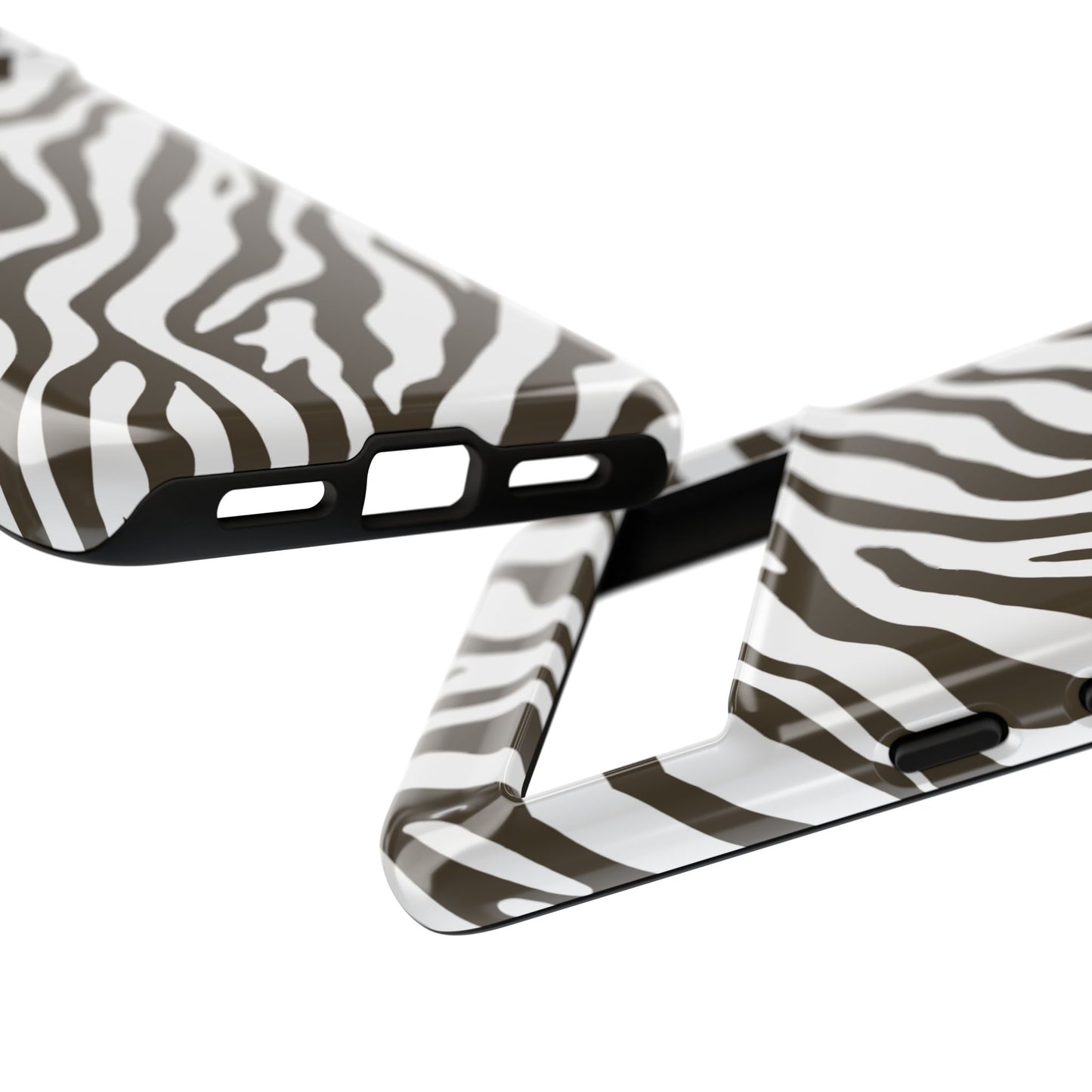 Stylish Mocha Zebra Print Phone Case