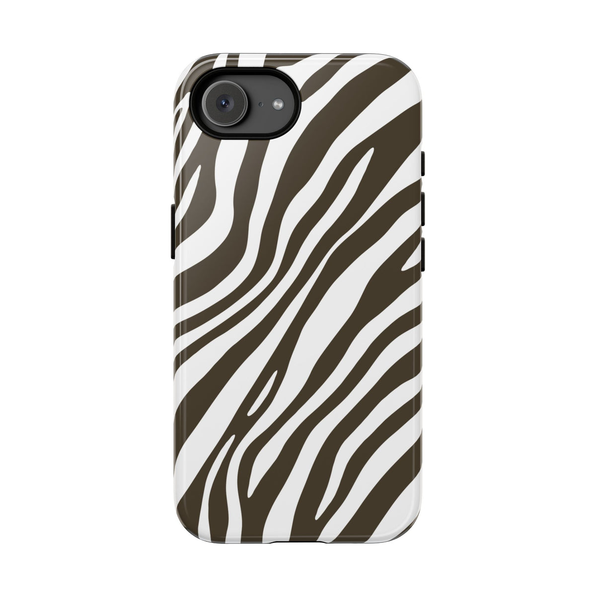 Modern Mocha Zebra Print Phone Case - Brown Phone Case - iPhone 17e / Glossy