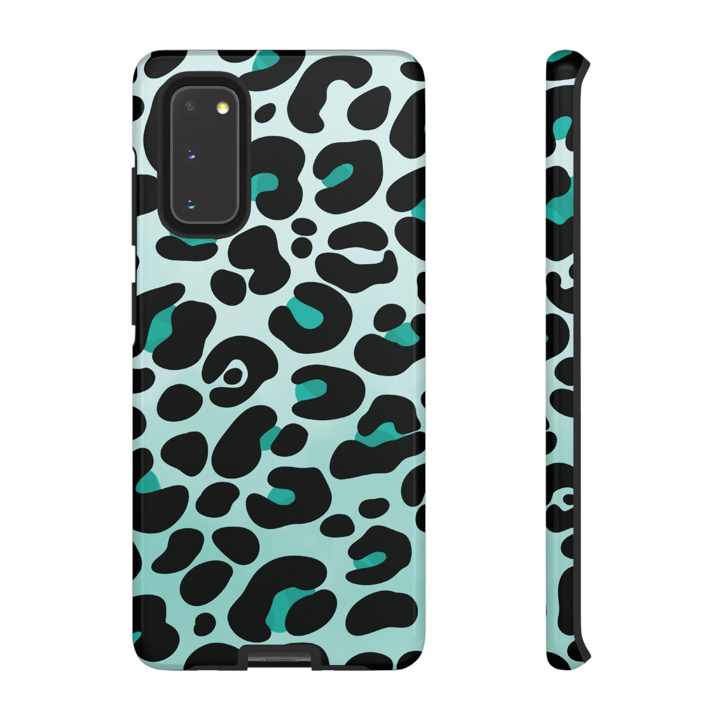 Cool Aqua Leopard Print Phone Case