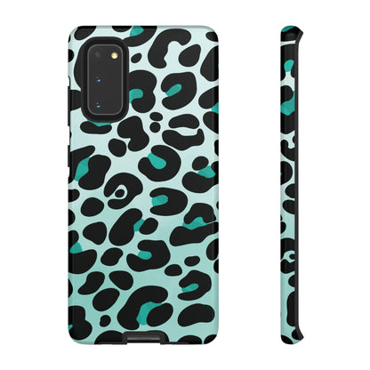 Cool Aqua Leopard Print Phone Case