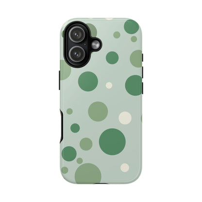 iPhone 17 / Glossy Phone Case - ’Bold Green Dot Pattern’ Phone Case