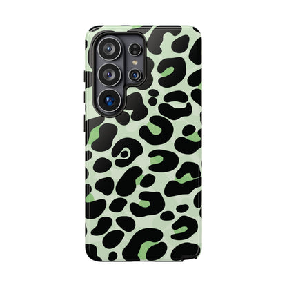 Chic Sage Leopard Print Phone Case