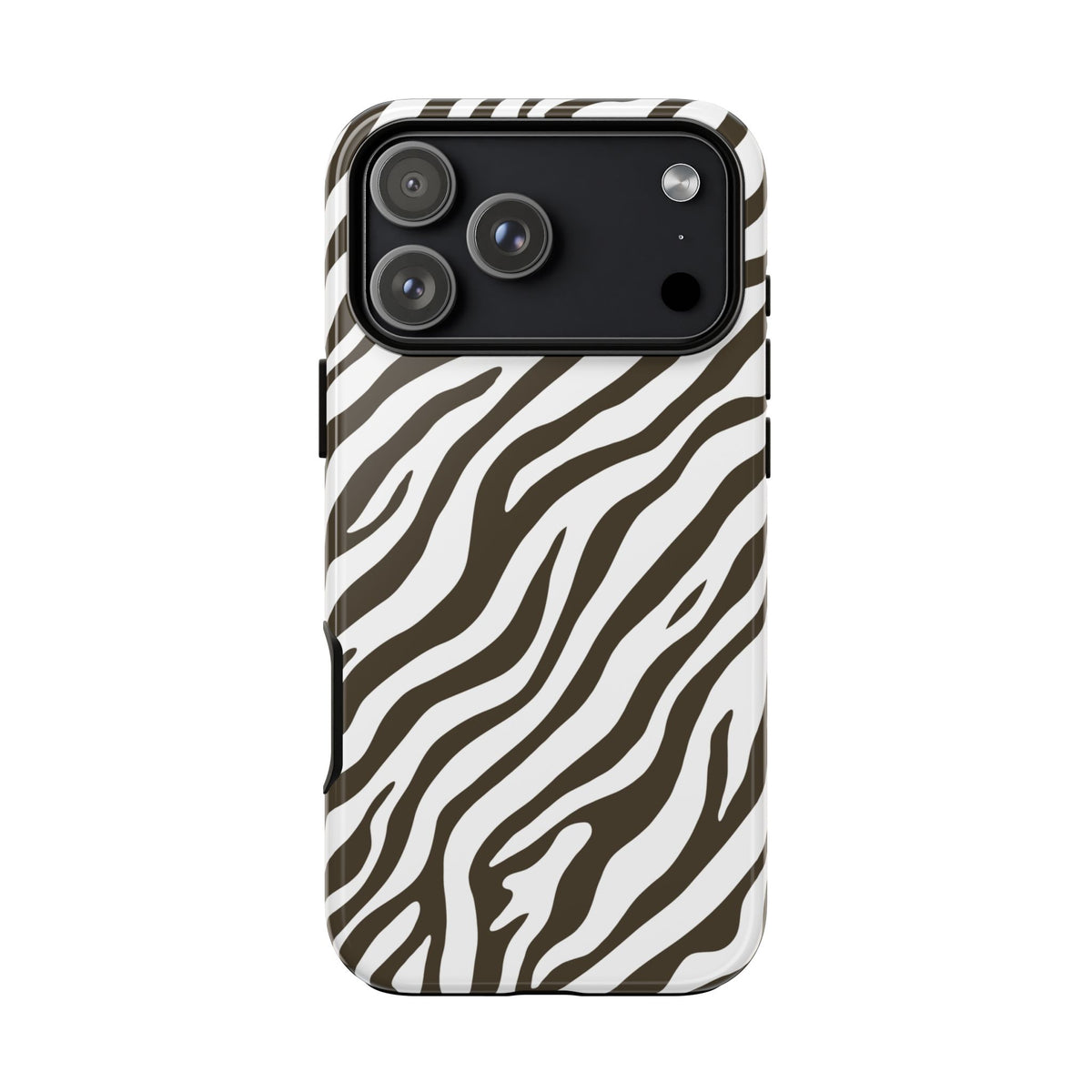 Stylish Mocha Zebra Print Phone Case - Brown Phone Case - iPhone 18 Pro Max / Glossy
