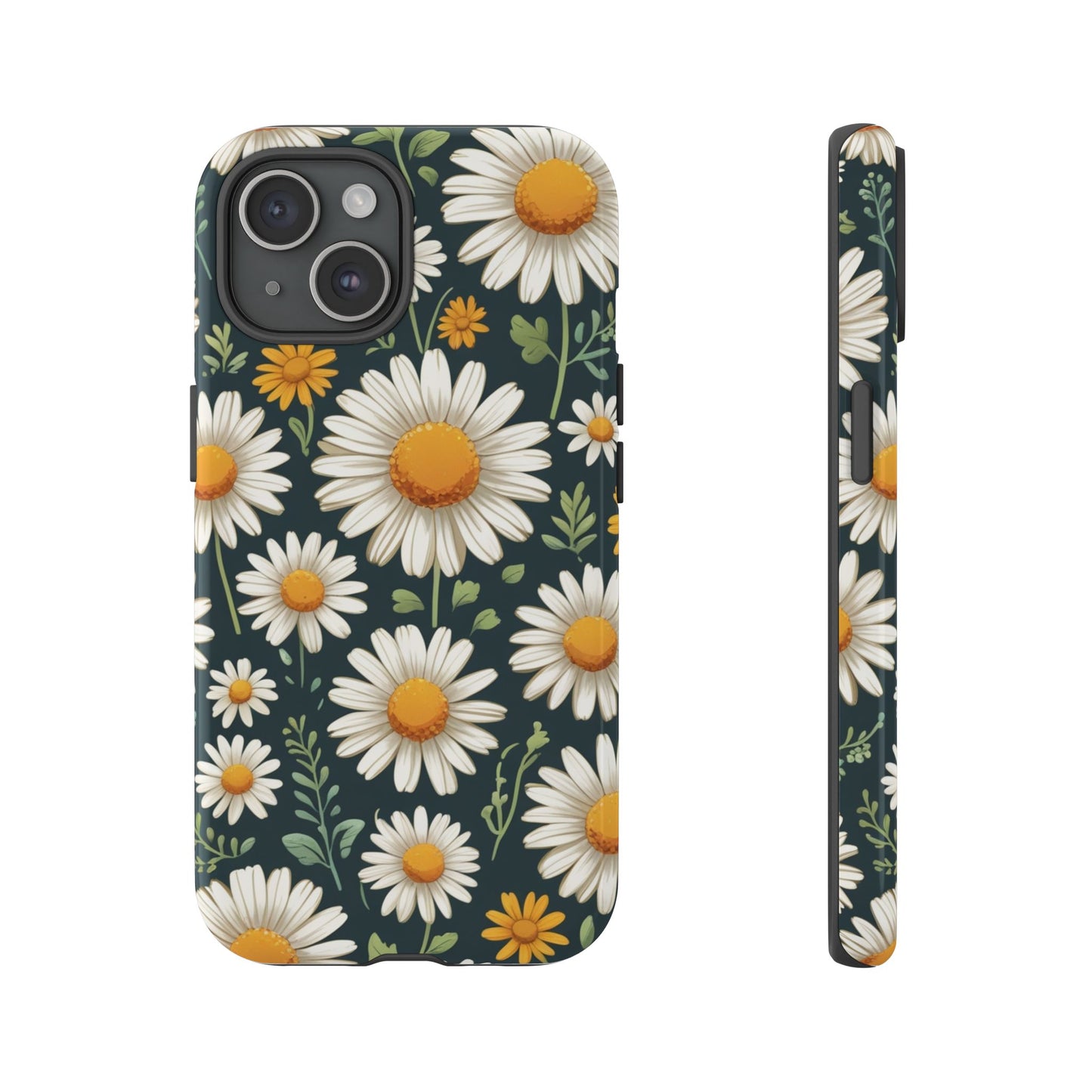 iPhone 15 / Glossy Phone Case - Daisies Floral Pattern 3 Phone Case