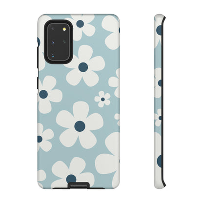 Cute Light Blue Daisy Pattern Phone Case - Blue Phone Case - Samsung Galaxy S20+ / Glossy