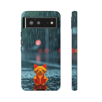 Google Pixel 6 / Glossy Phone Case - Origami ’Soggy Cat’ Design Phone Case