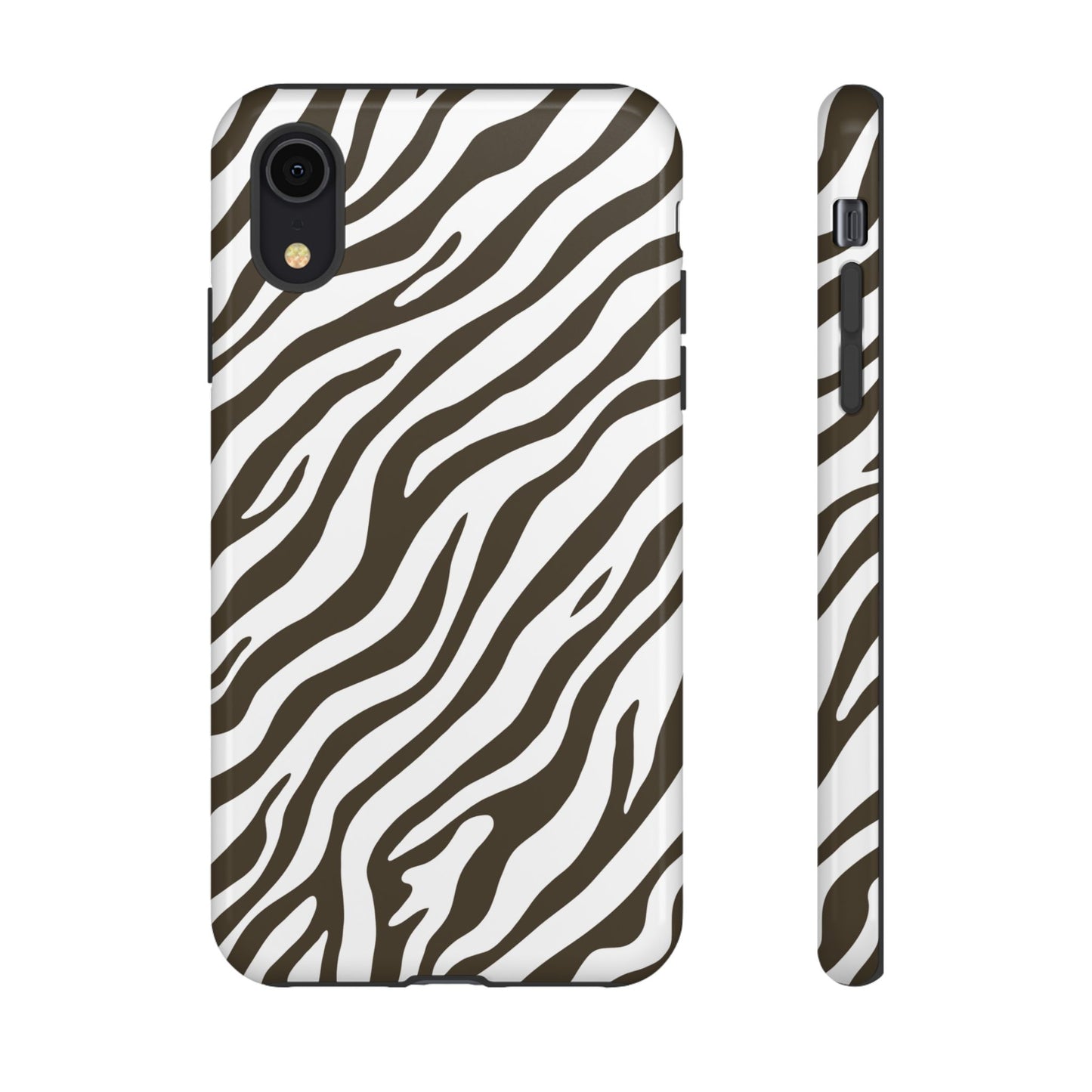 Stylish Mocha Zebra Print Phone Case