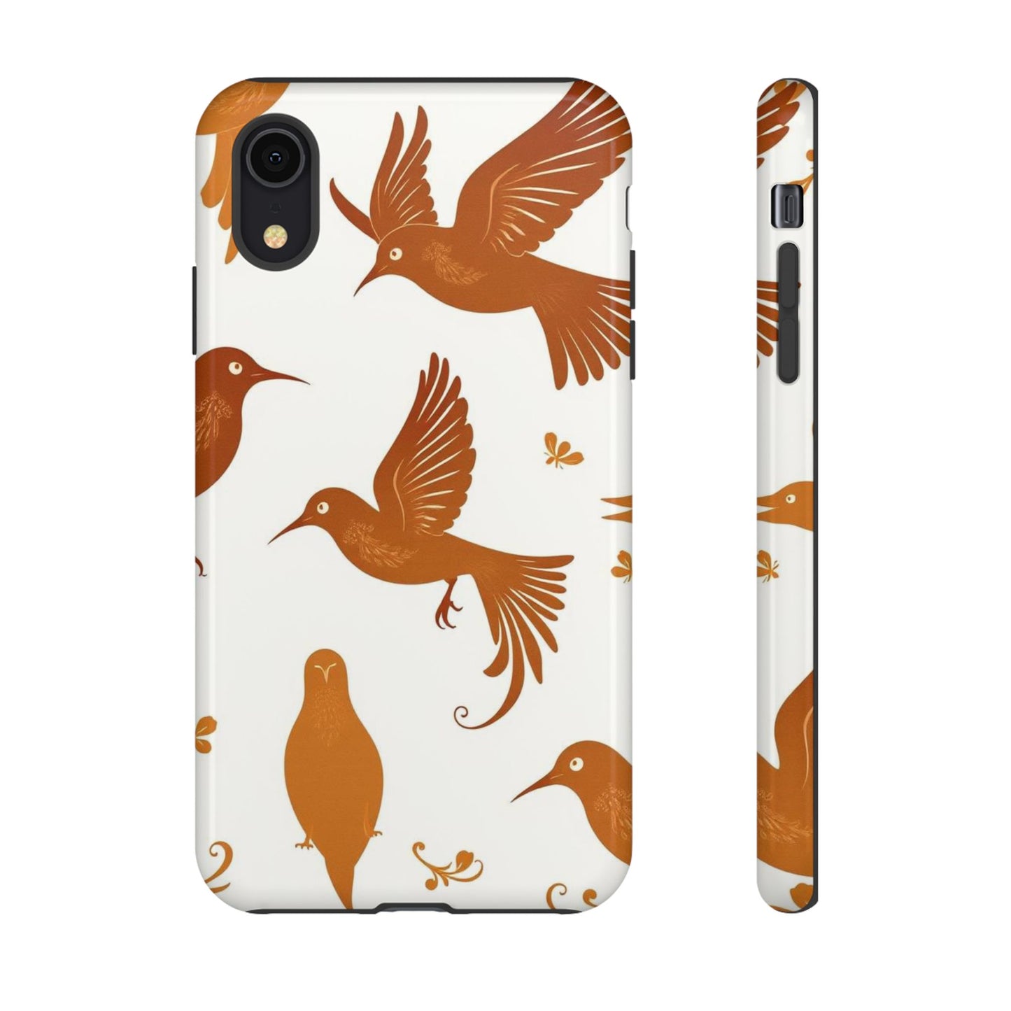 iPhone XR / Glossy Phone Case - Abstract Bird Pattern Phone Case
