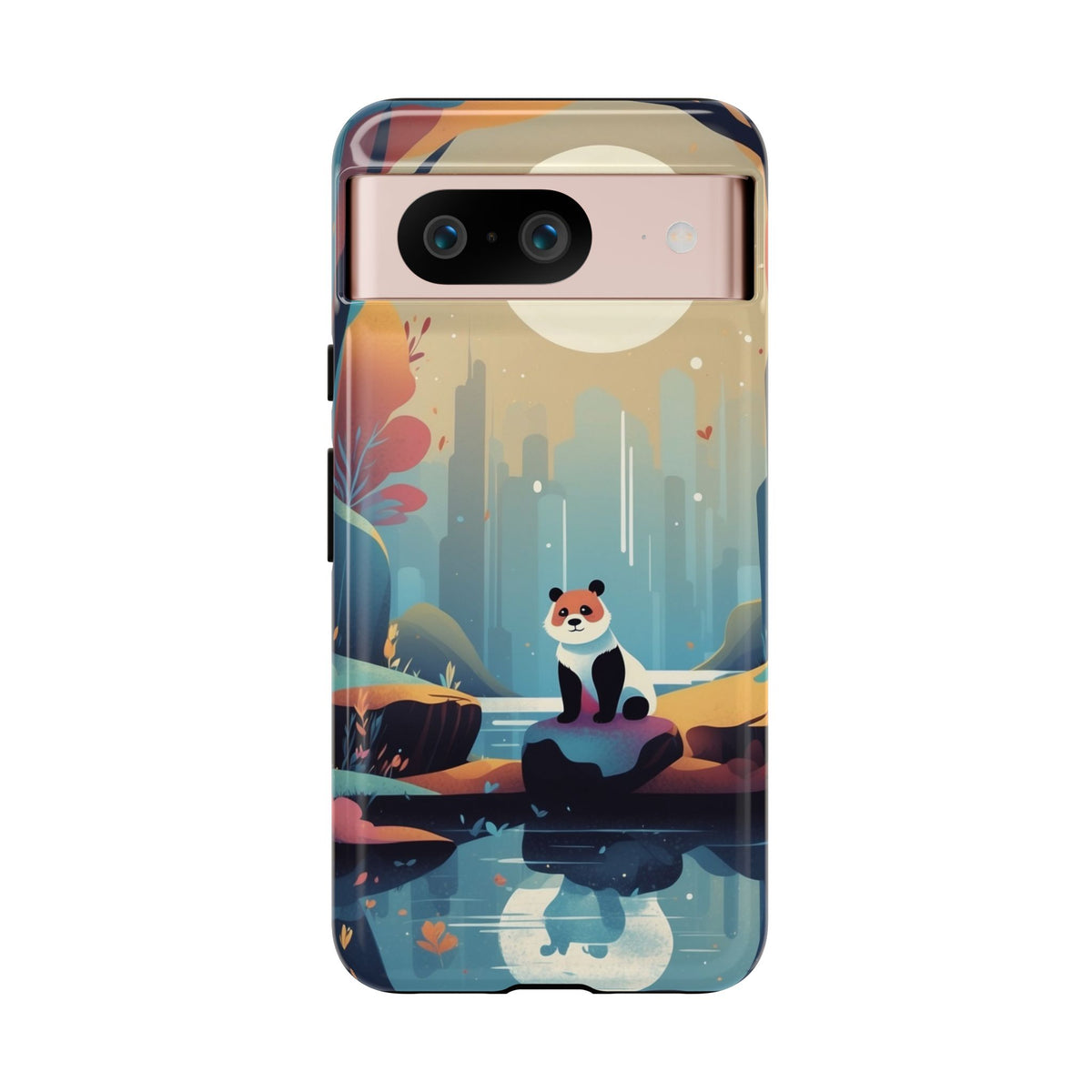 Stylised Panda Design Phone Case - Multicolor Phone Case - Google Pixel 8 / Glossy