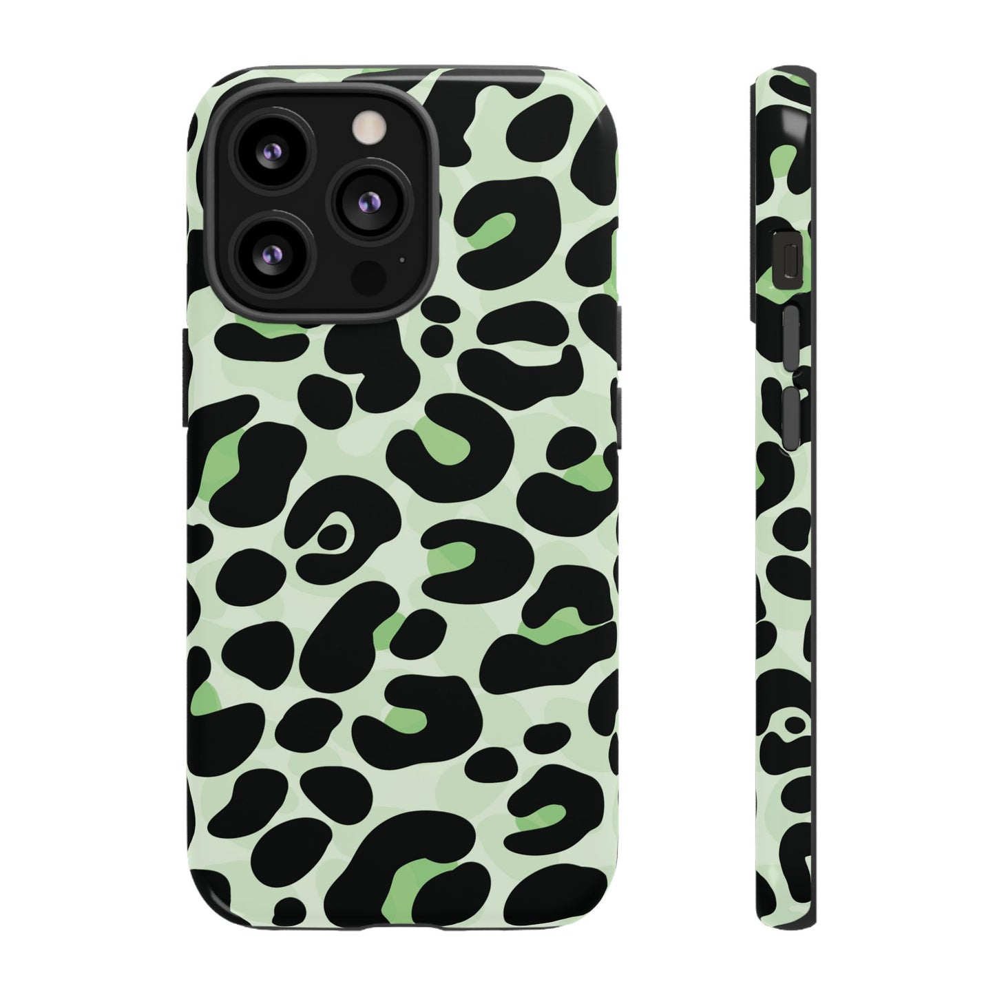 Chic Sage Leopard Print Phone Case