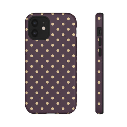 Purple with Yellow Dot Pattern Phone Case