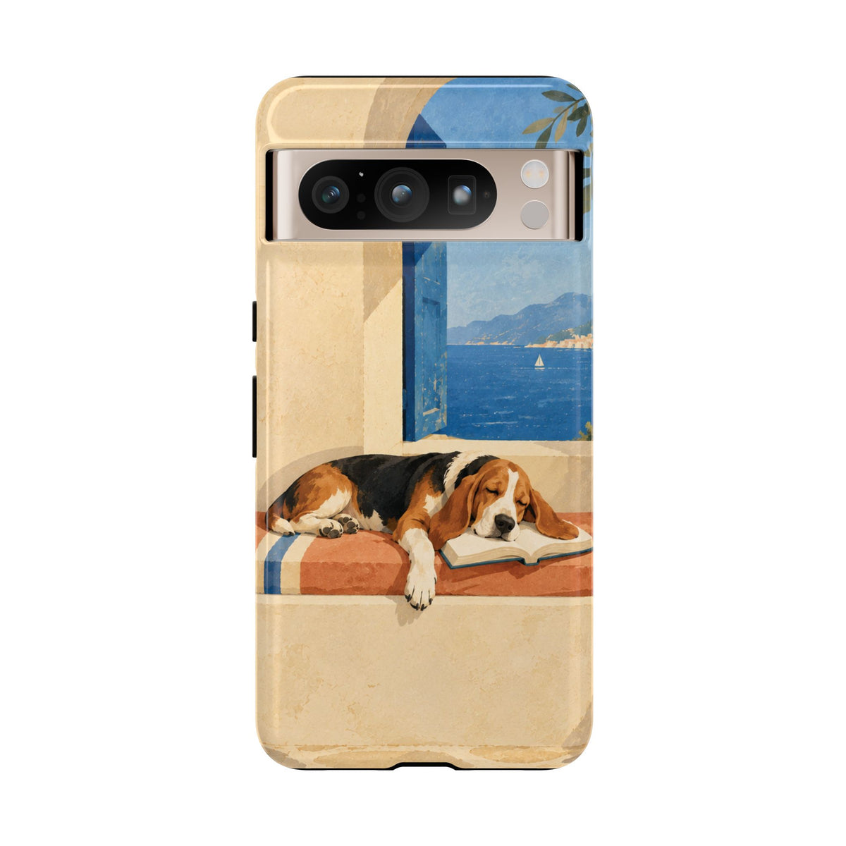 Basset Hound Unfinished Chapter Phone Case - Multicolor Phone Case - Google Pixel 8 Pro / Glossy